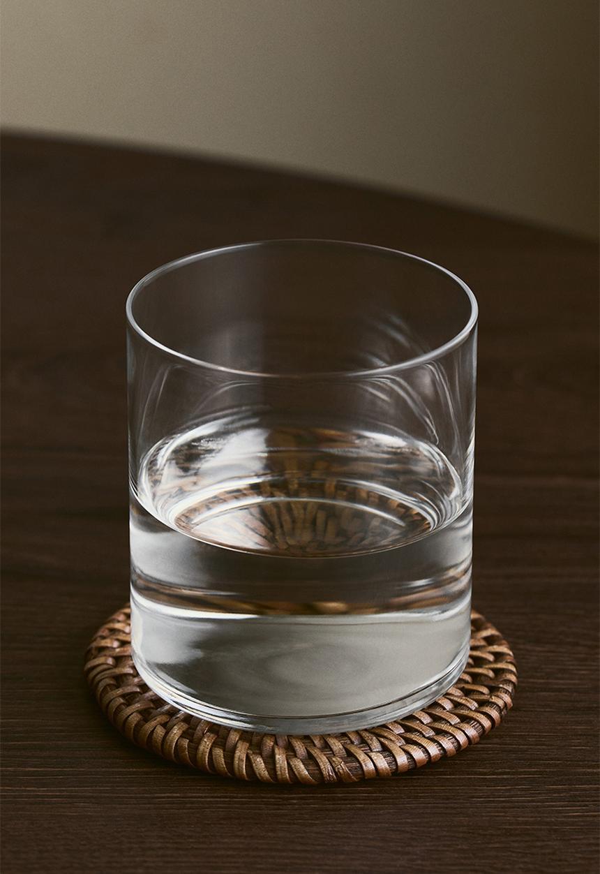 H&M - 4-pack rattan coasters - beige