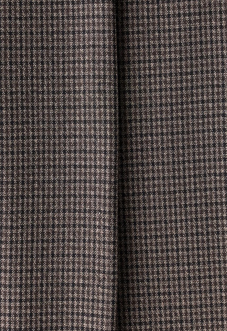 H&M - Relaxed fit tailored trousers - brown checked