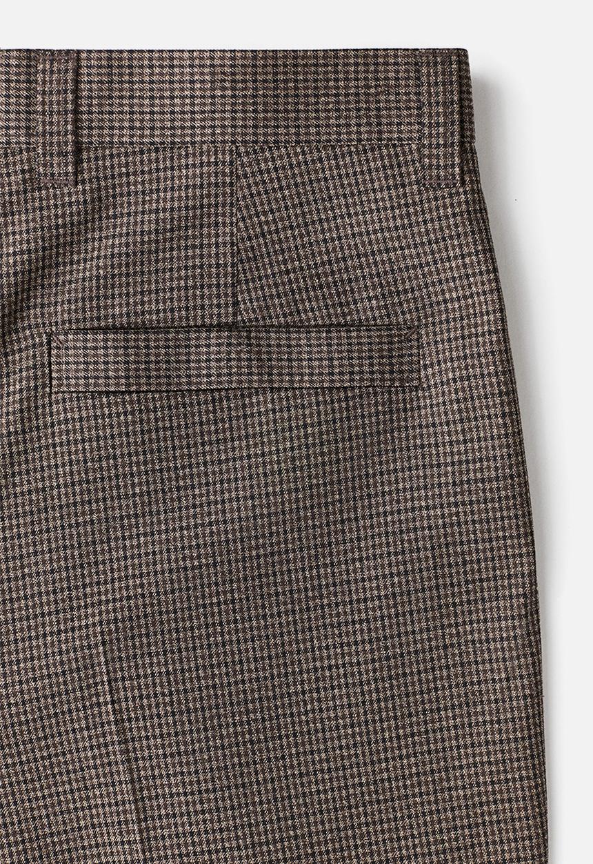 H&M - Relaxed fit tailored trousers - brown checked