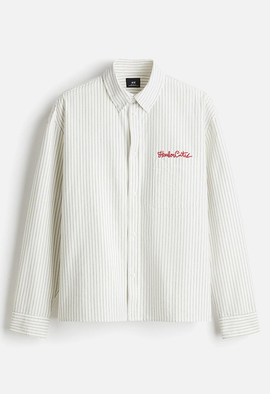 H&M - Loose fit oxford shirt - white harbor city