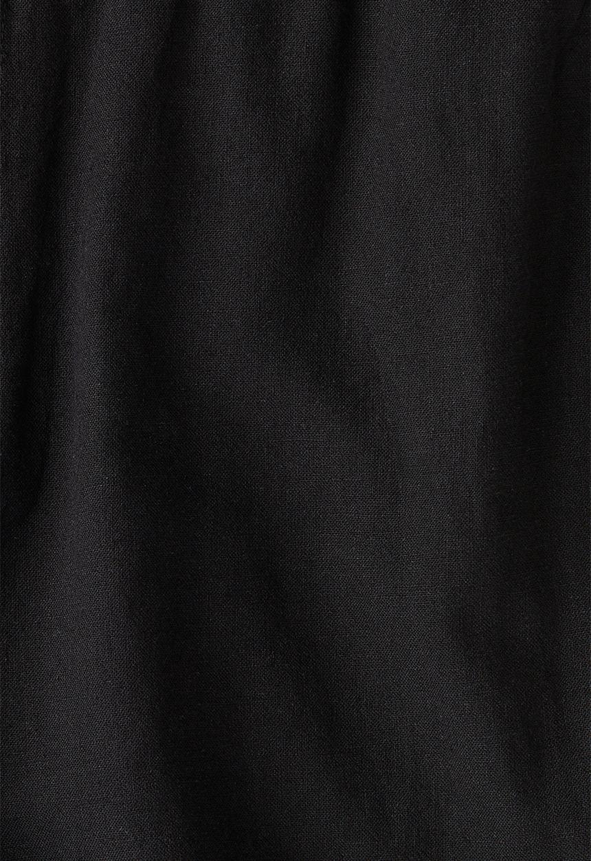 H&M - Regular fit linen-blend trousers - black