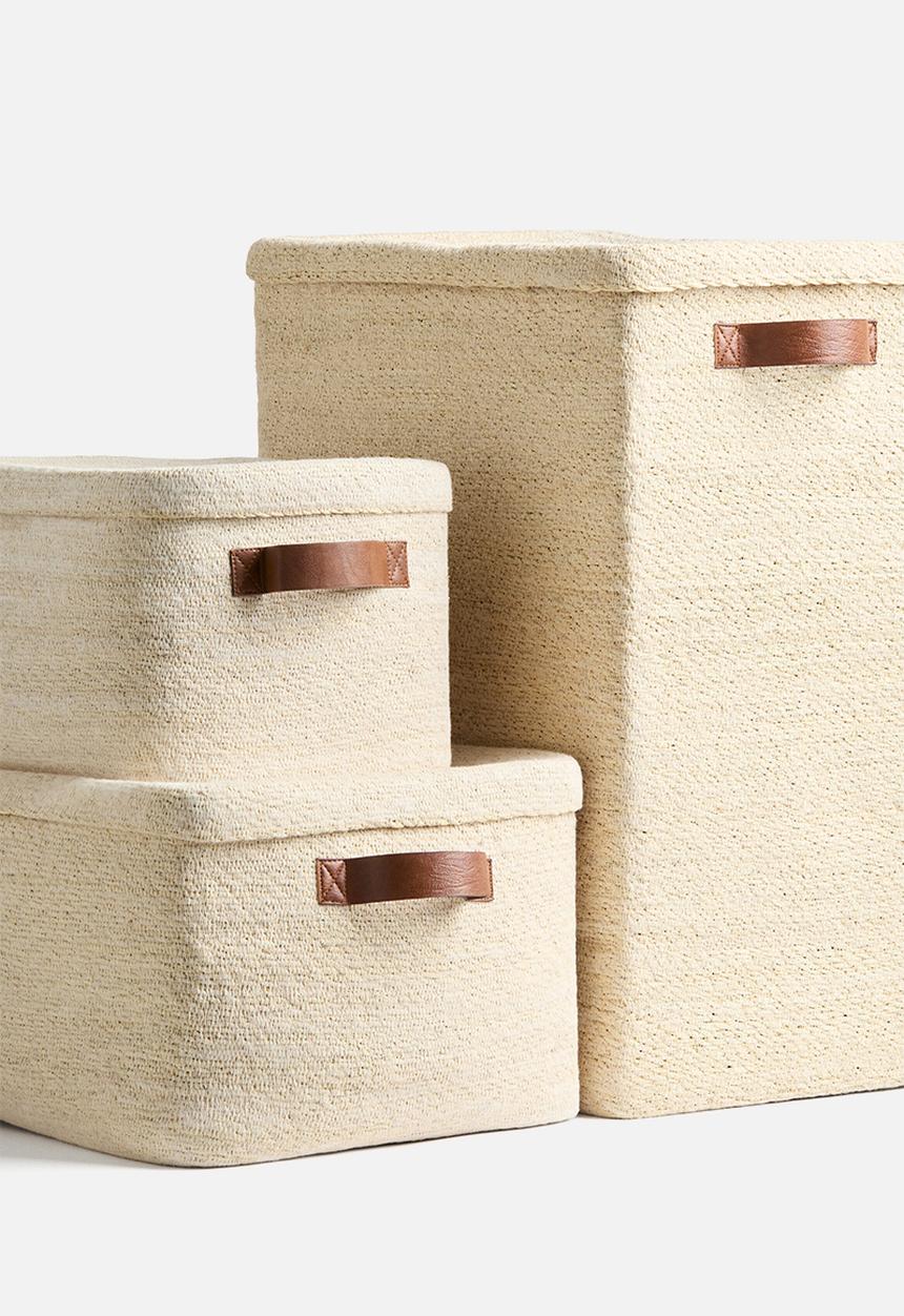 H&M - Large seagrass storage basket - light beige