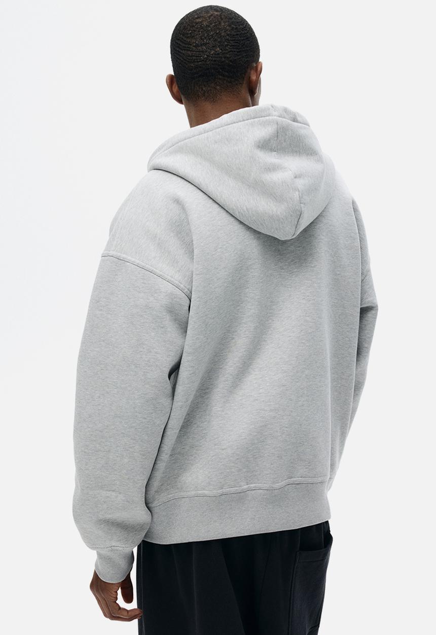 H&M - Oversized fit zip-through hoodie - grey marl