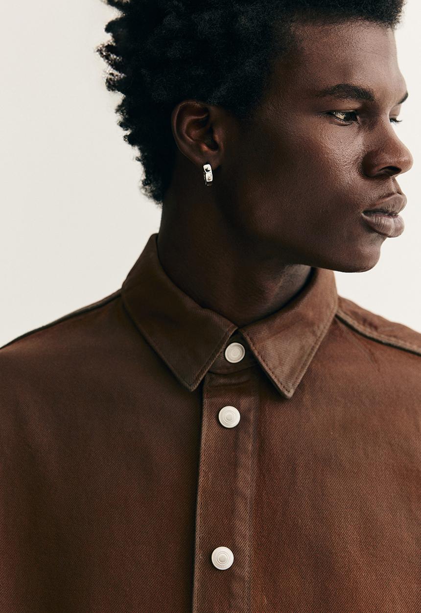 H&M - Oversized fit denim shirt - brown