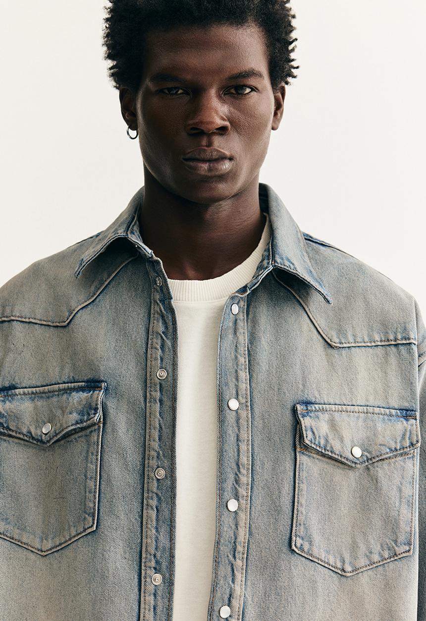 H&M - Oversized fit denim shirt - denim blue