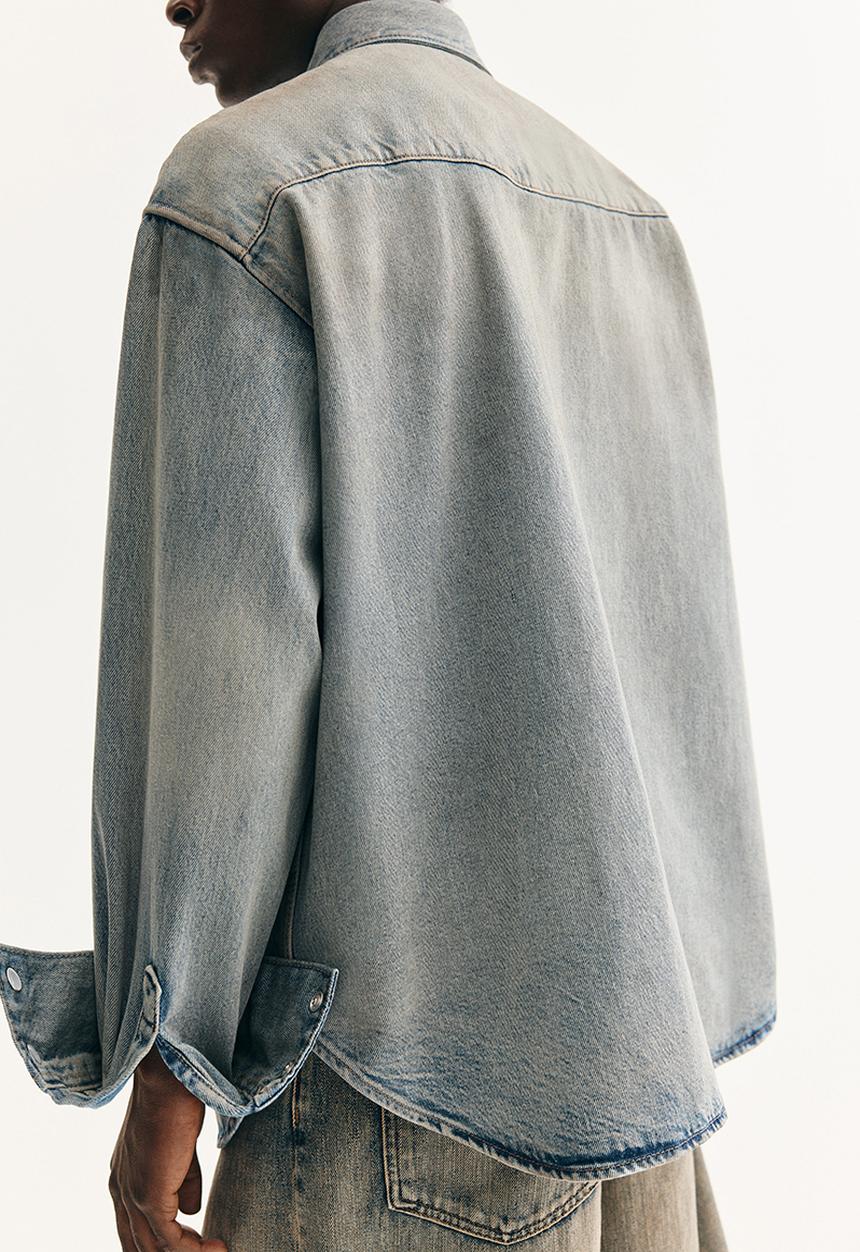 H&M - Oversized fit denim shirt - denim blue