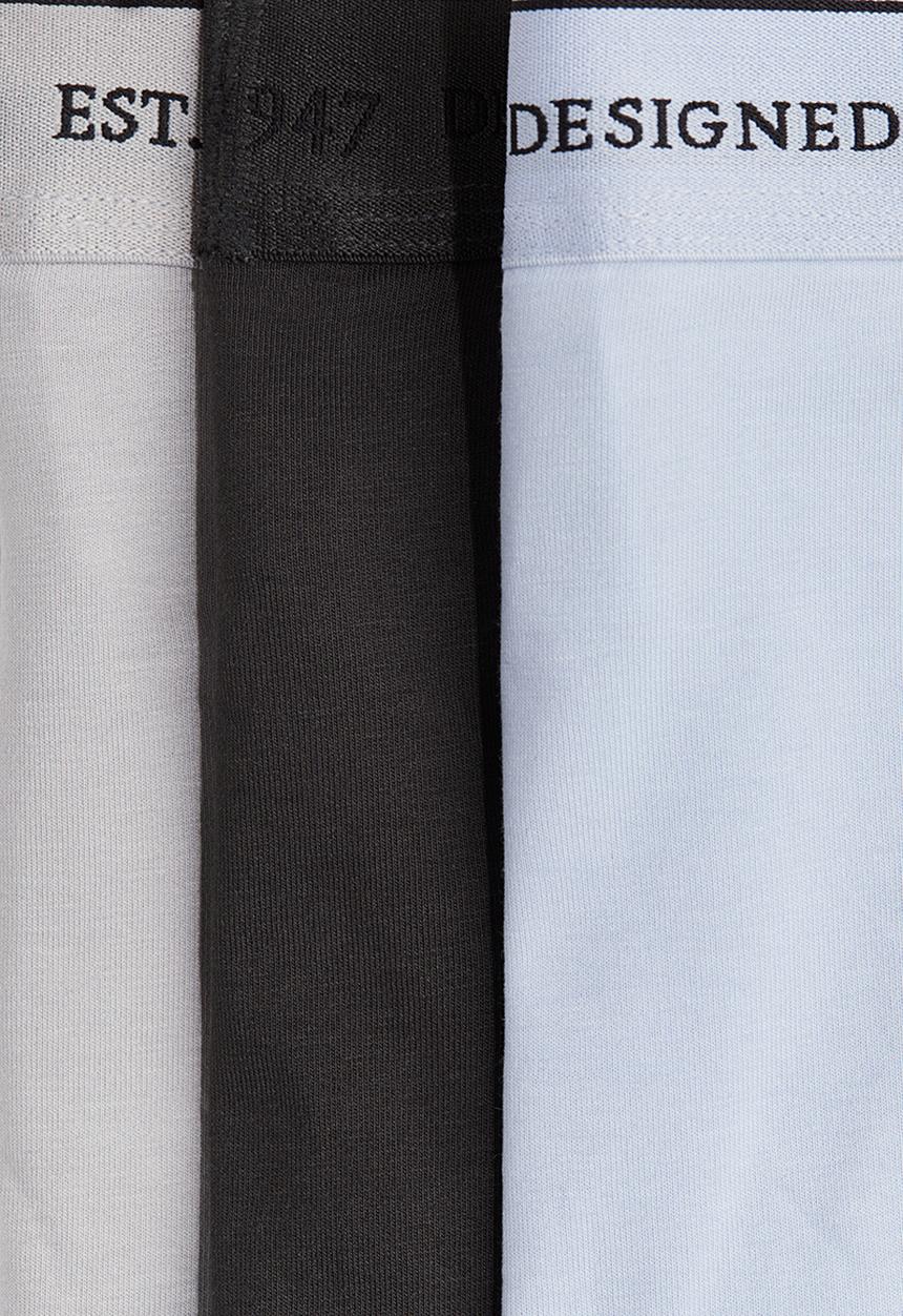 H&M - 3 pack coolmax® mid trunks - light blue & dark grey