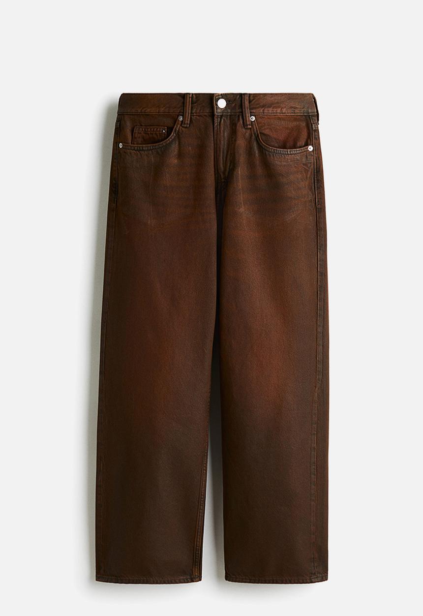 H&M - Straight relaxed jeans - rust brown