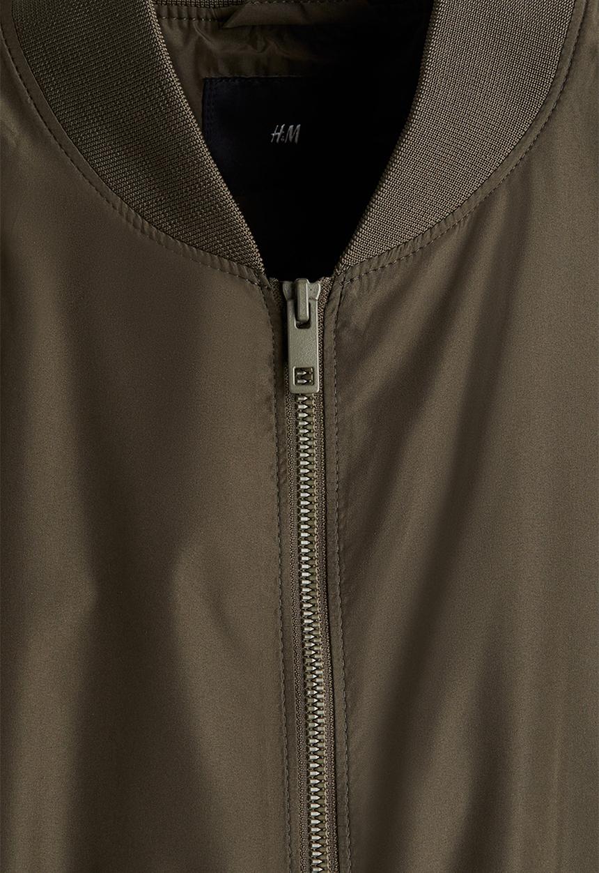 H&M - Lightweight bomber jacket - dark khaki green