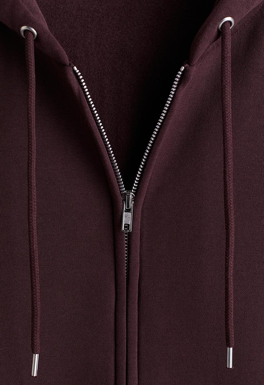 H&M - Loose  fit zip-through hoodie - plum