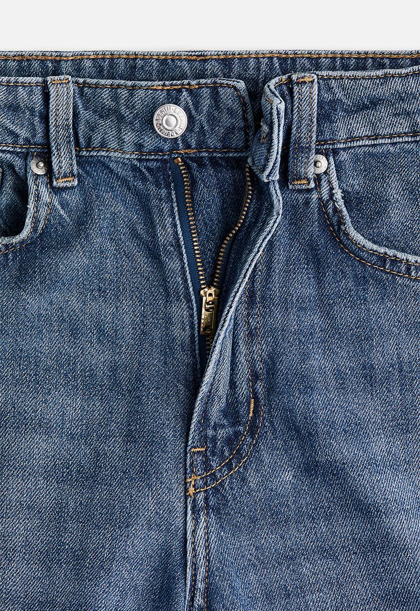 H&M - Wide high waist jeans - denim blue