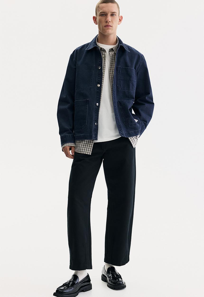 H&M - Loose fit utility overshirt - dark blue