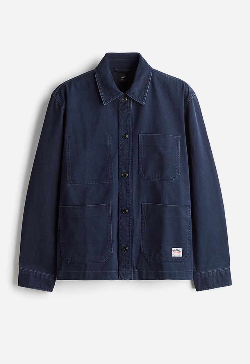 H&M - Loose fit utility overshirt - dark blue