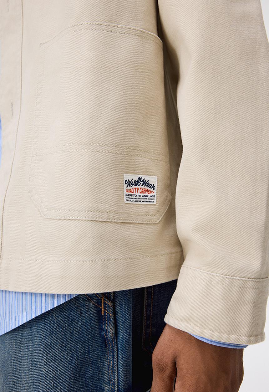 H&M - Loose fit utility overshirt - light beige