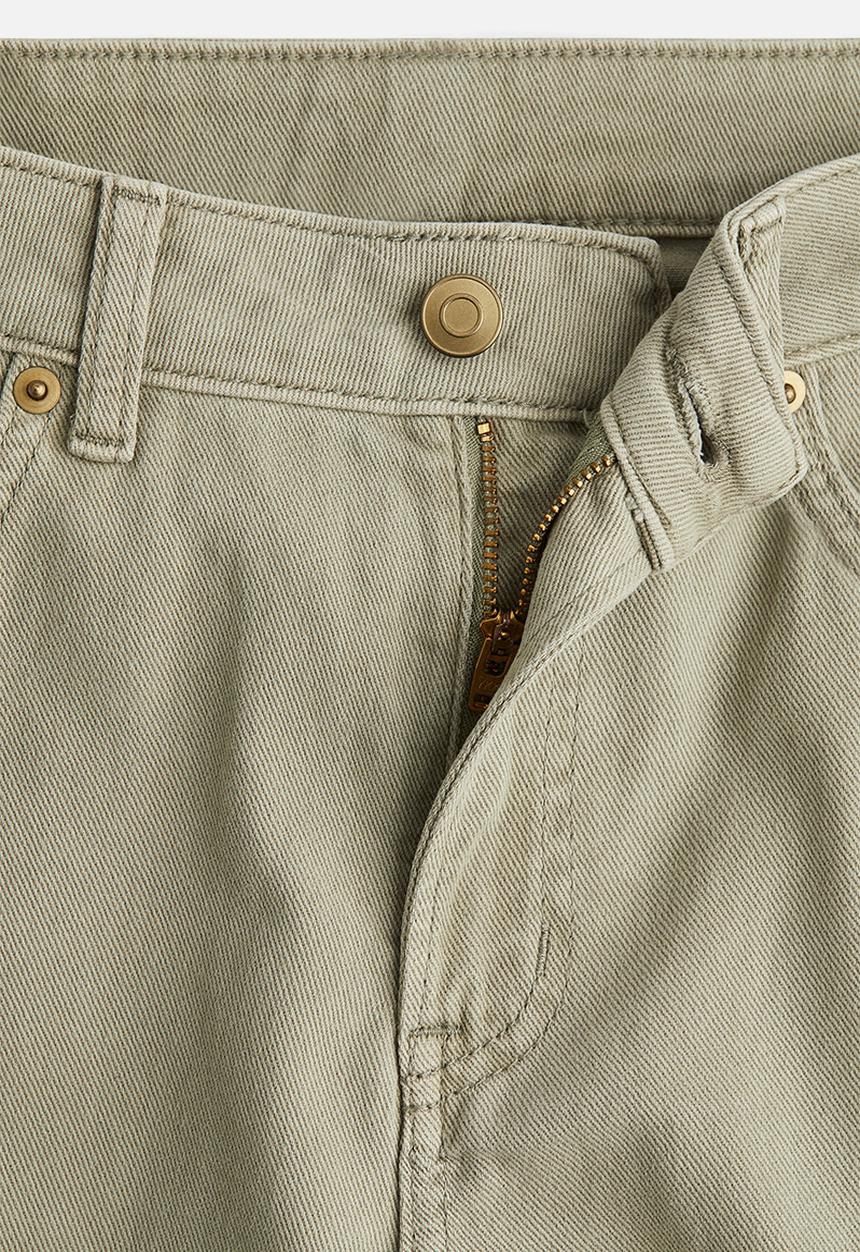 H&M - Wide high jeans - light khaki green