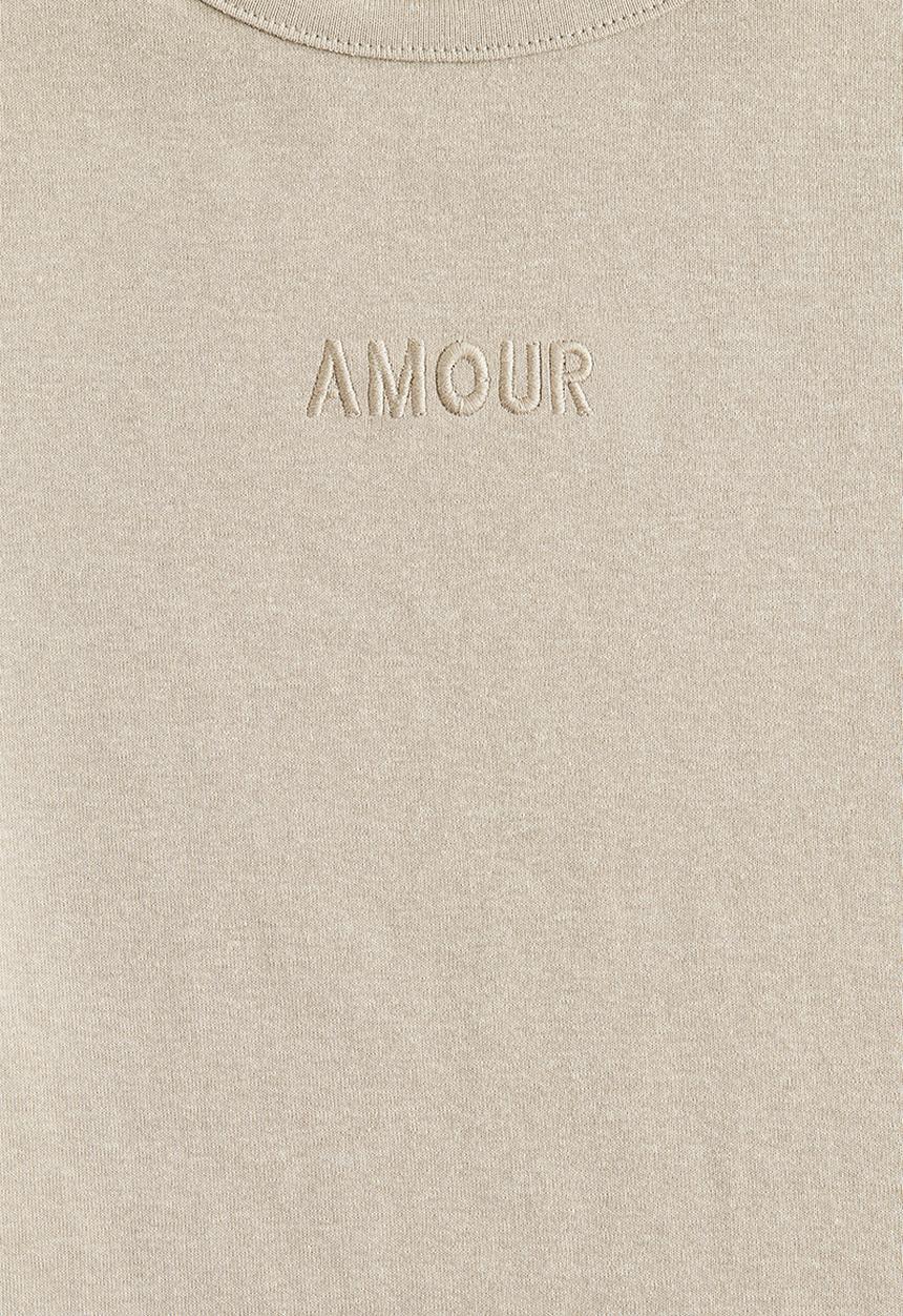 H&M - Cotton jersey top - beige/amour