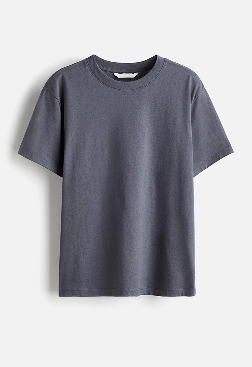 H&M - Cotton T-shirt - dark grey 