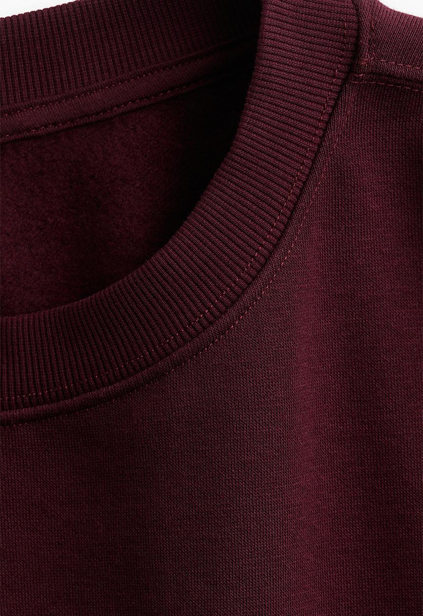 H&M - Text-motif sweatshirt - burgundy running club