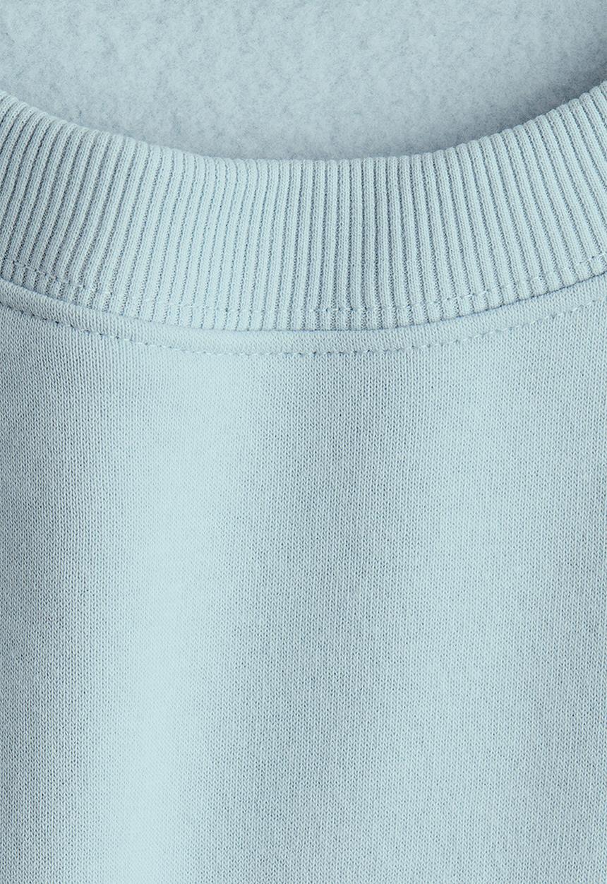 H&M - Text-motif sweatshirt - light blue new york