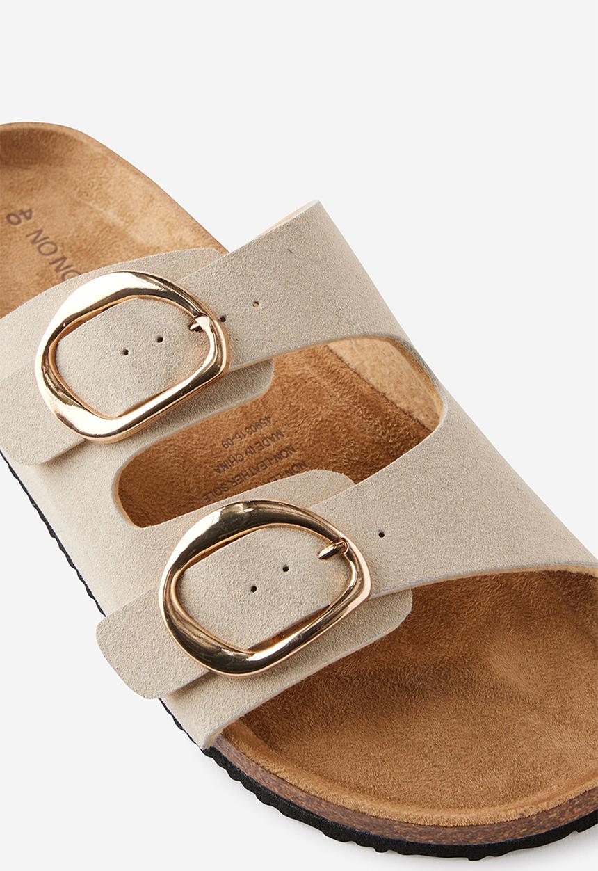Cotton On - Rex double buckle slide - stone
