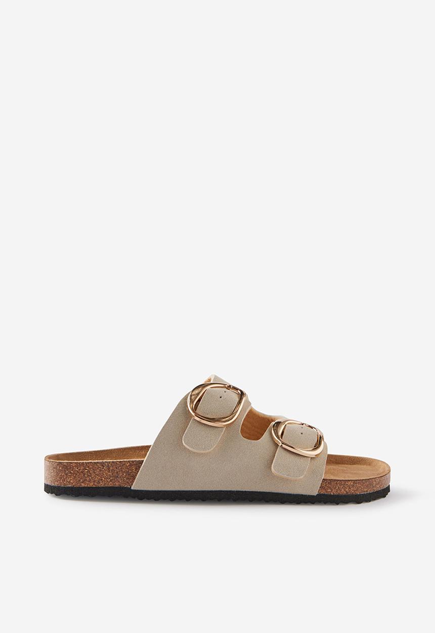 Cotton On - Rex double buckle slide - stone
