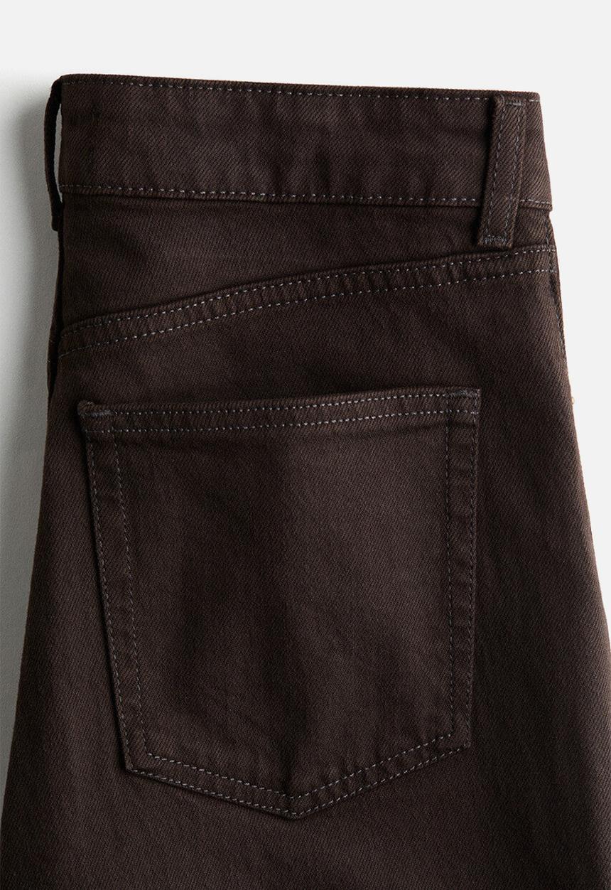 H&M - Wide high waist jeans - dark brown