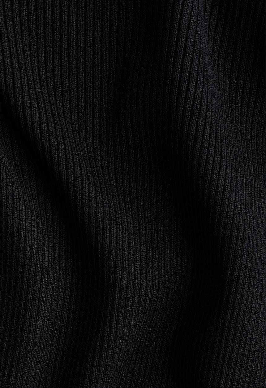 H&M - Rib-knit off-the-shoulder top - black
