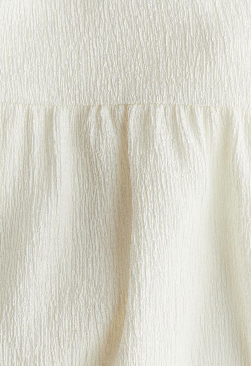 H&M - Textured jersey top - white