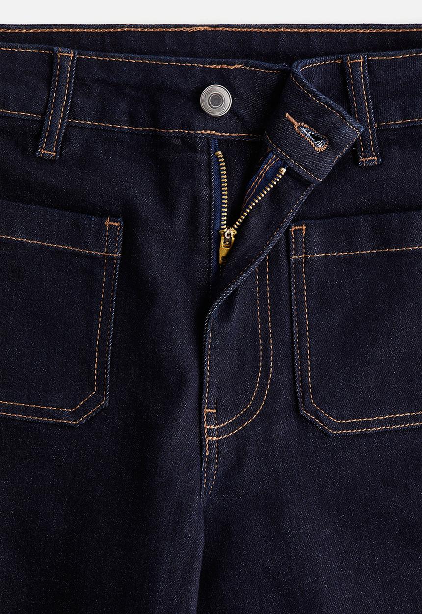 H&M - Wide high jeans - dark denim blue