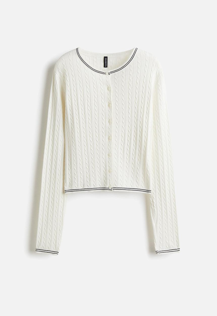 H&M - Cable-knit cardigan - white