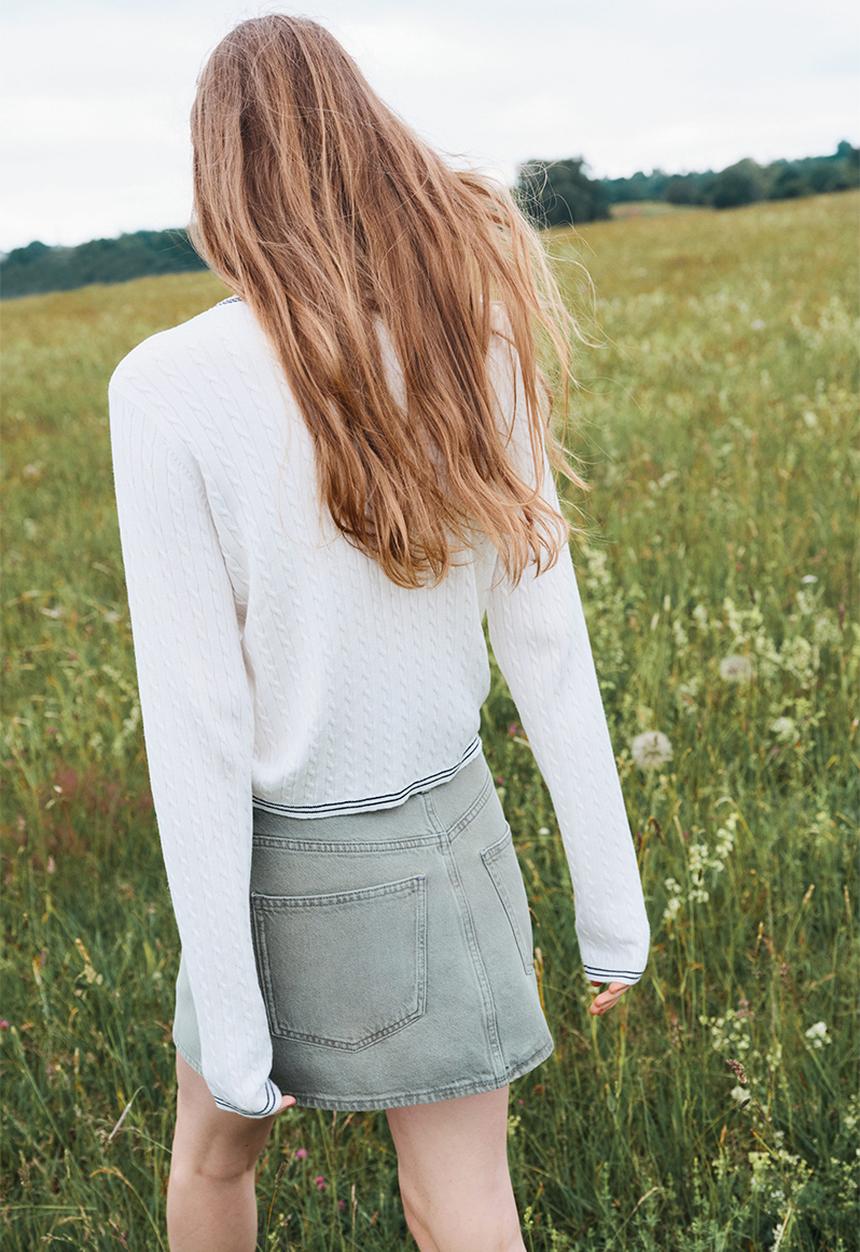 H&M - Cable-knit cardigan - white
