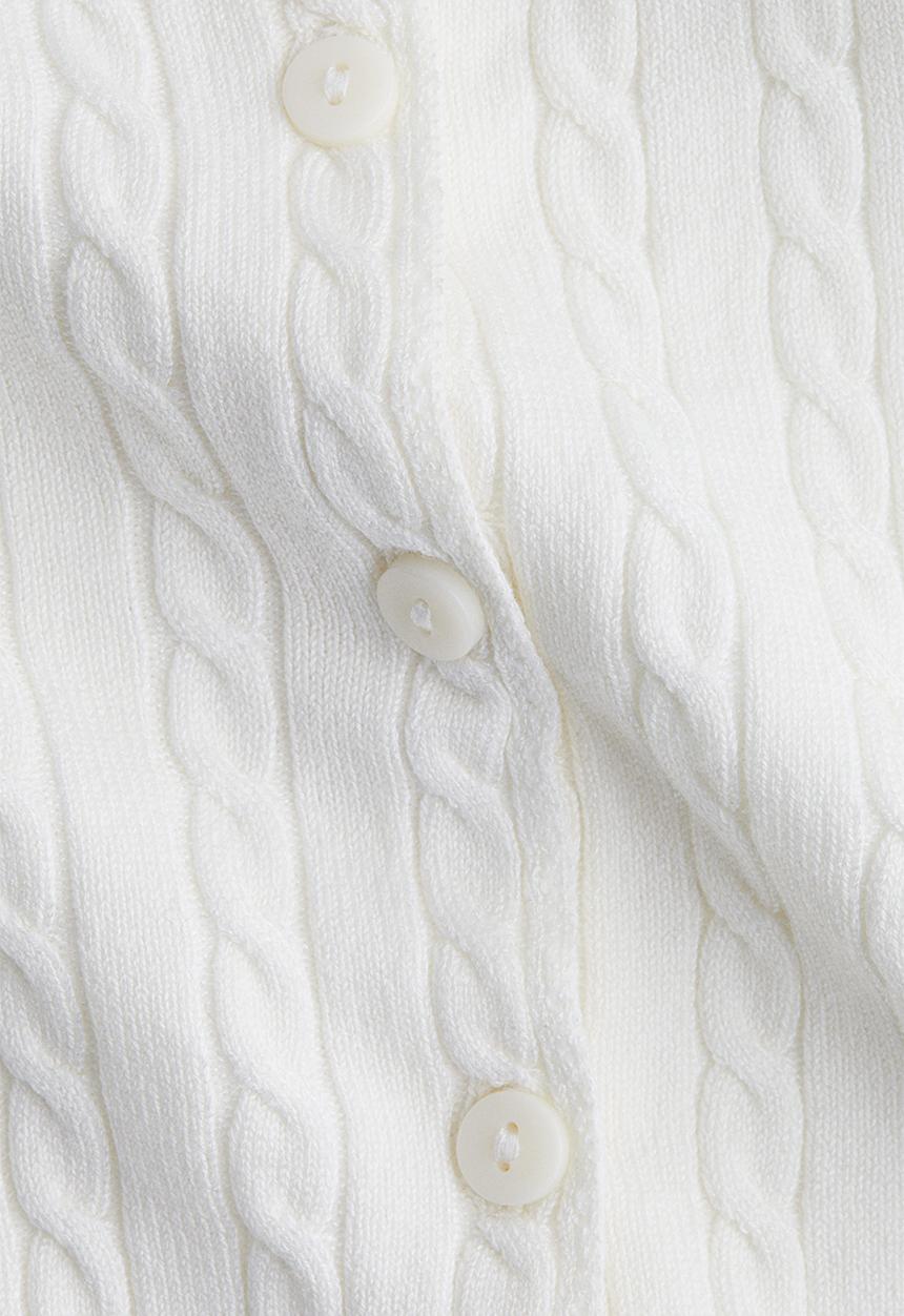 H&M - Cable-knit cardigan - white