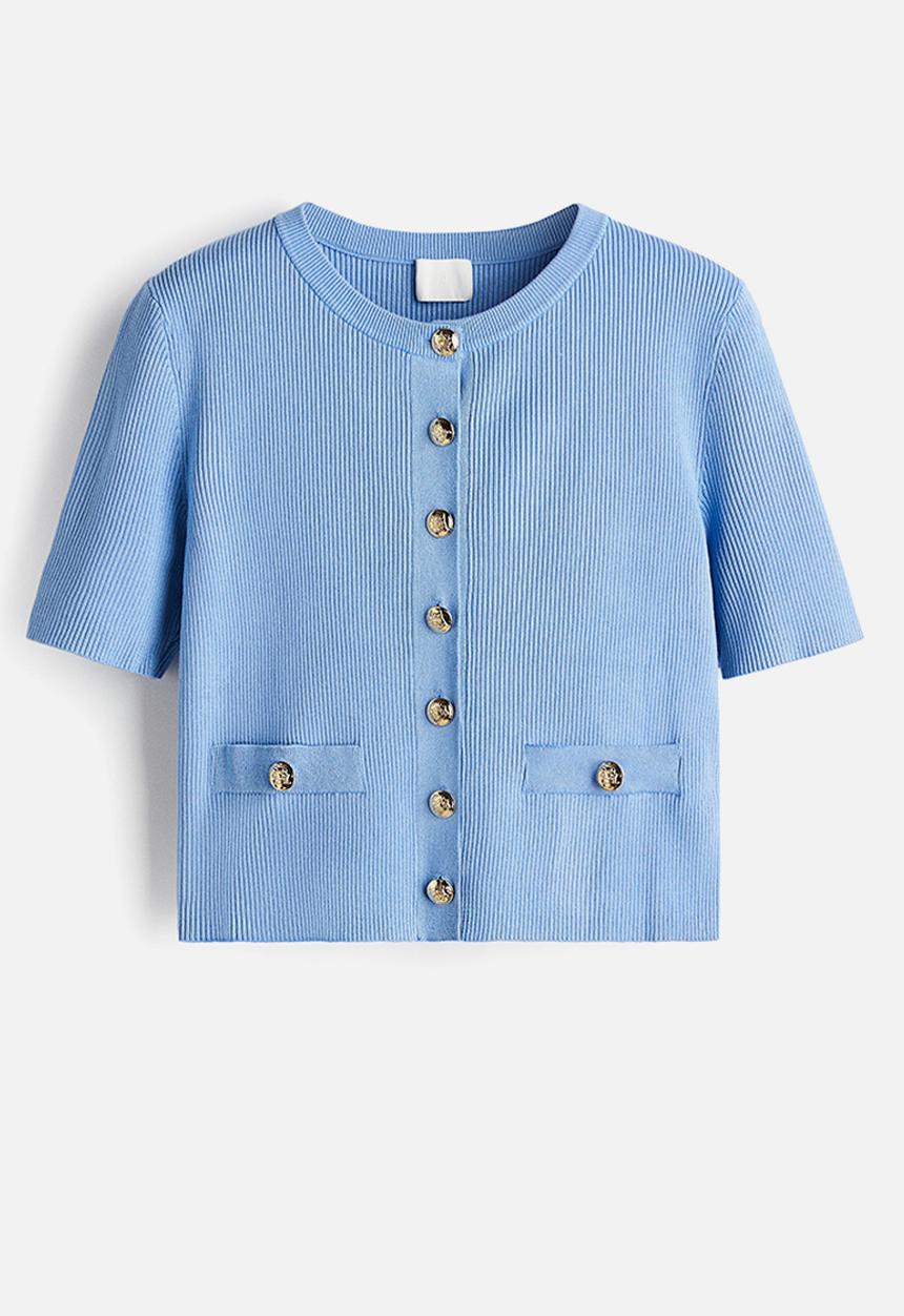 H&M - Short-sleeved cardigan - light blue