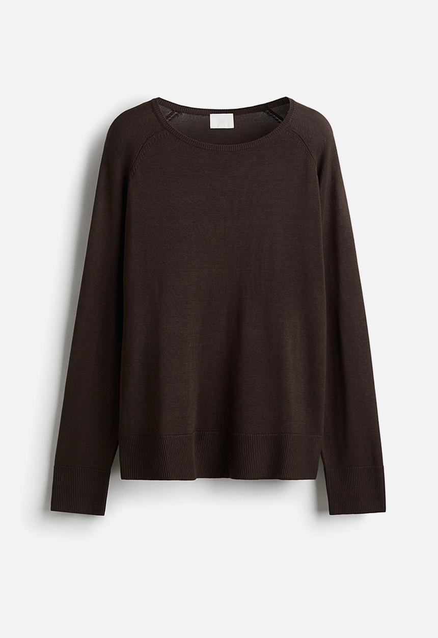 H&M - Fine-knit jumper - dark brown 