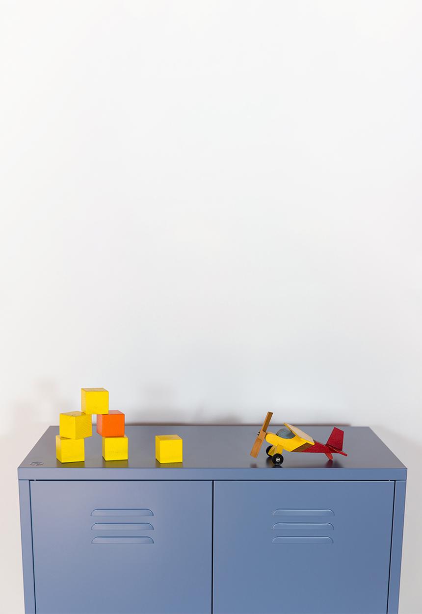 Popstrukt - Sugar cube storage cabinet - pigeon blue