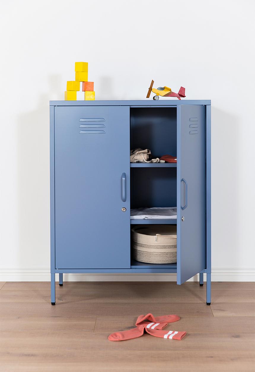 Popstrukt - Sugar cube storage cabinet - pigeon blue