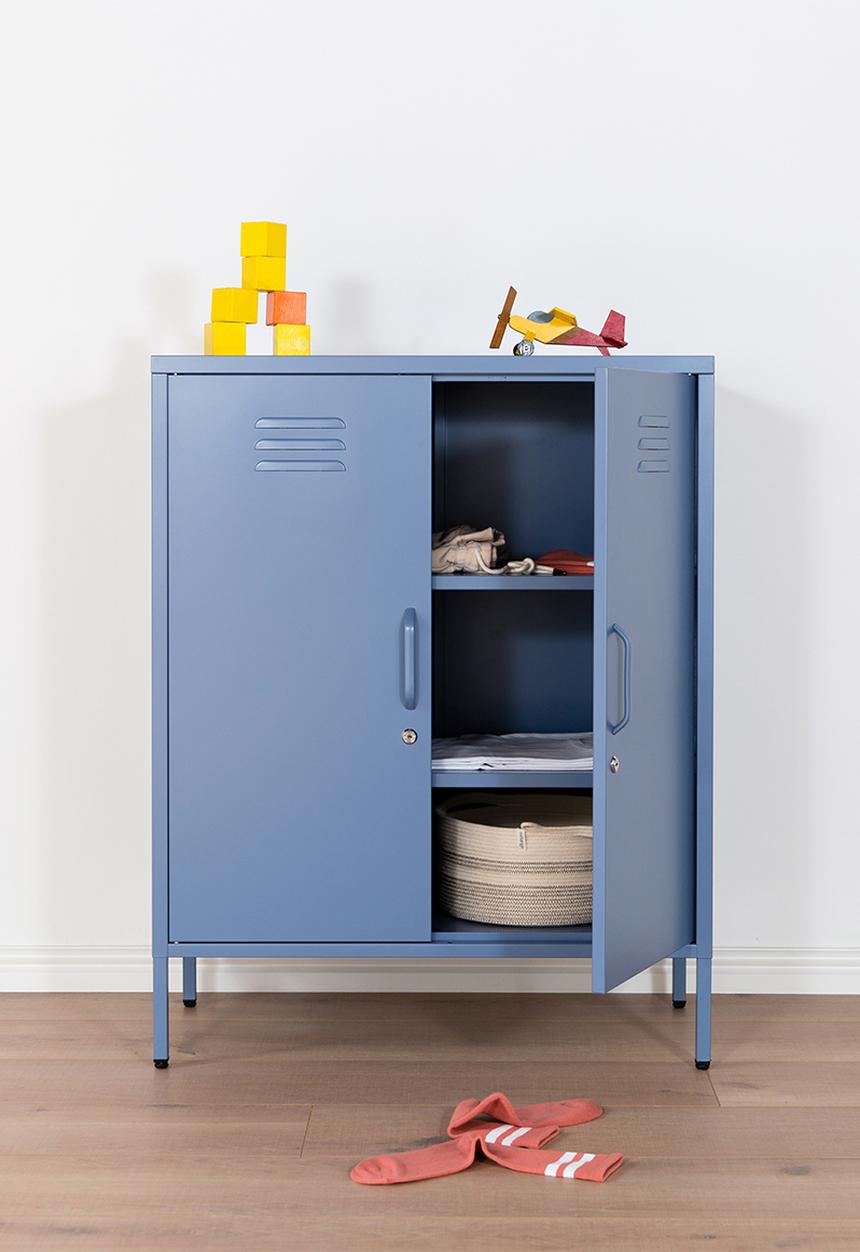 Popstrukt - Sugar cube storage cabinet - pigeon blue
