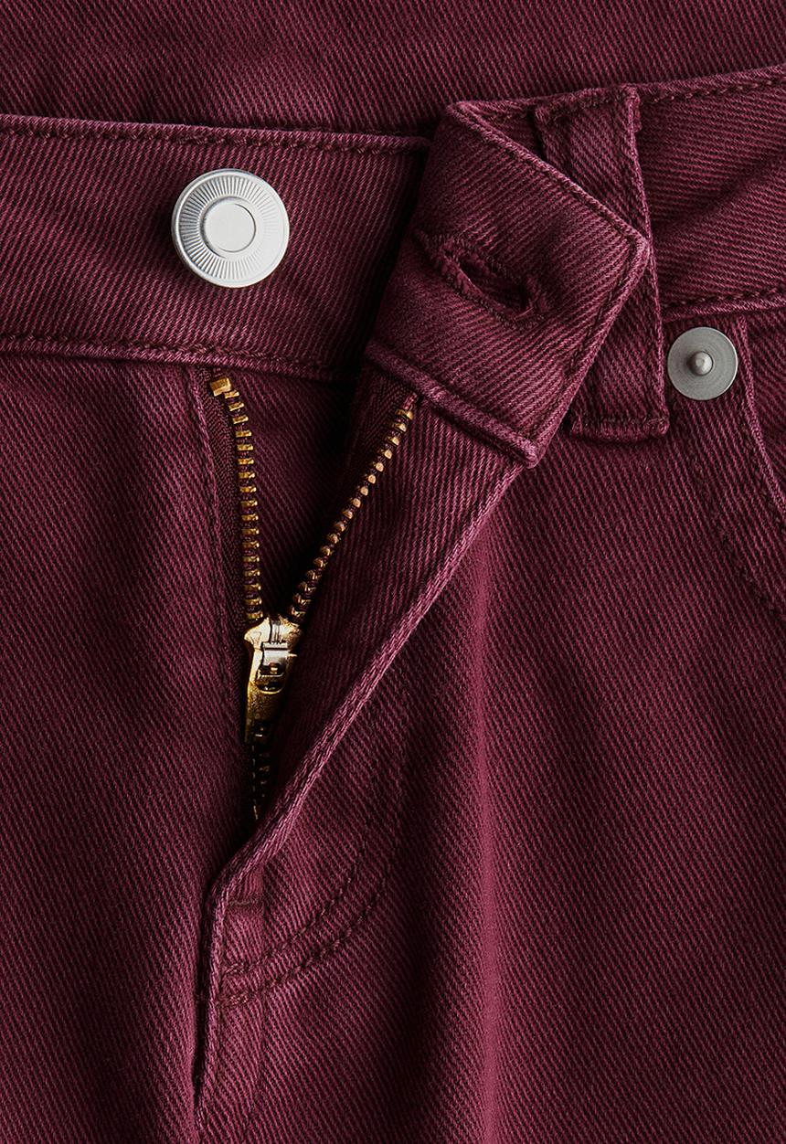 H&M - Flared low jeans - burgundy
