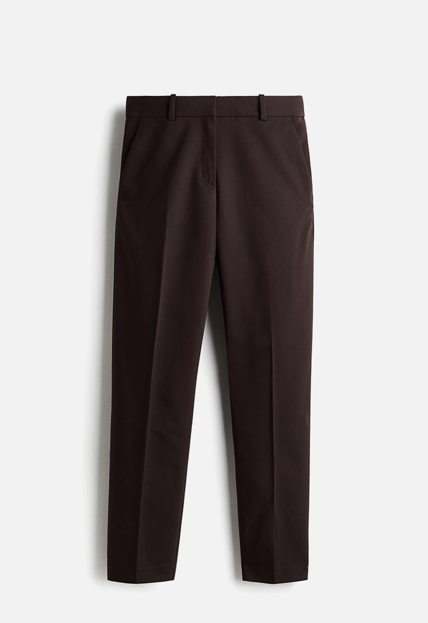 H&M - Cigarette trousers - dark brown