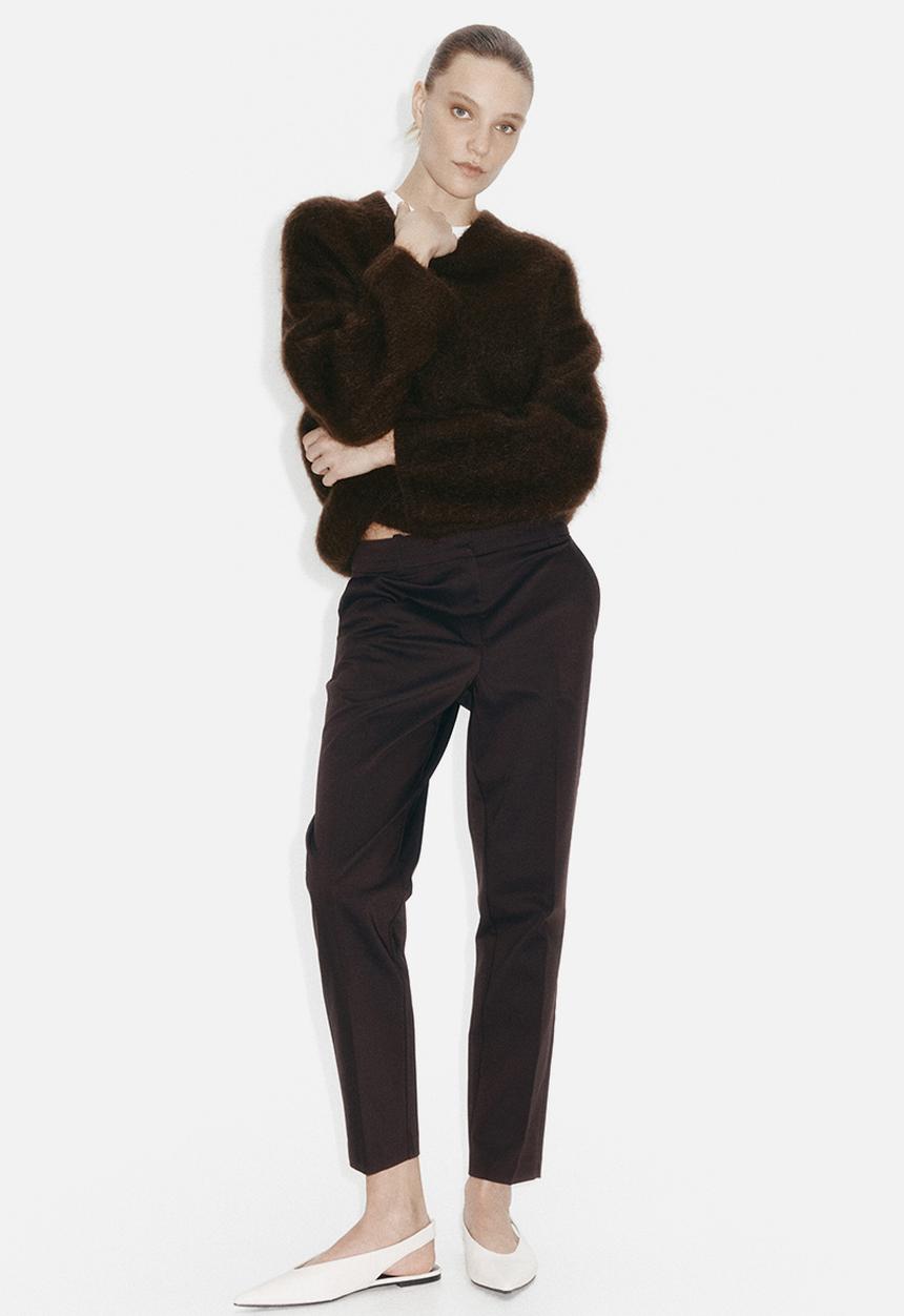 H&M - Cigarette trousers - dark brown