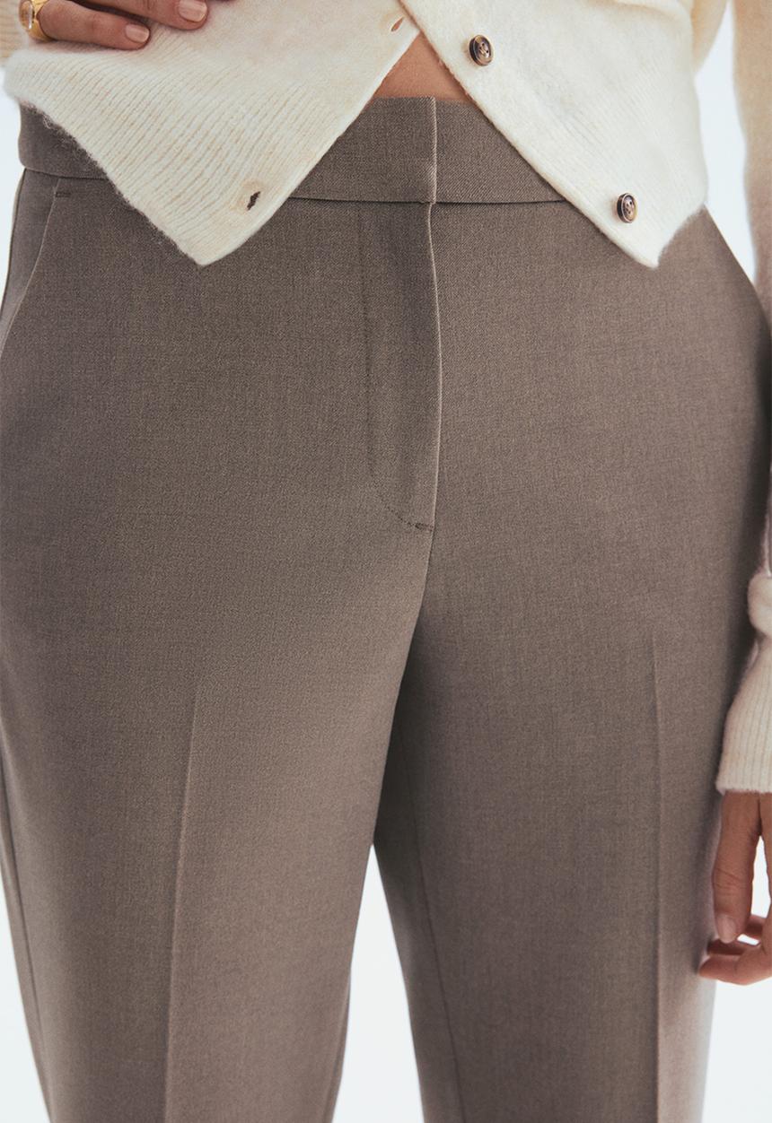 H&M - Cigarette trousers - dark mole
