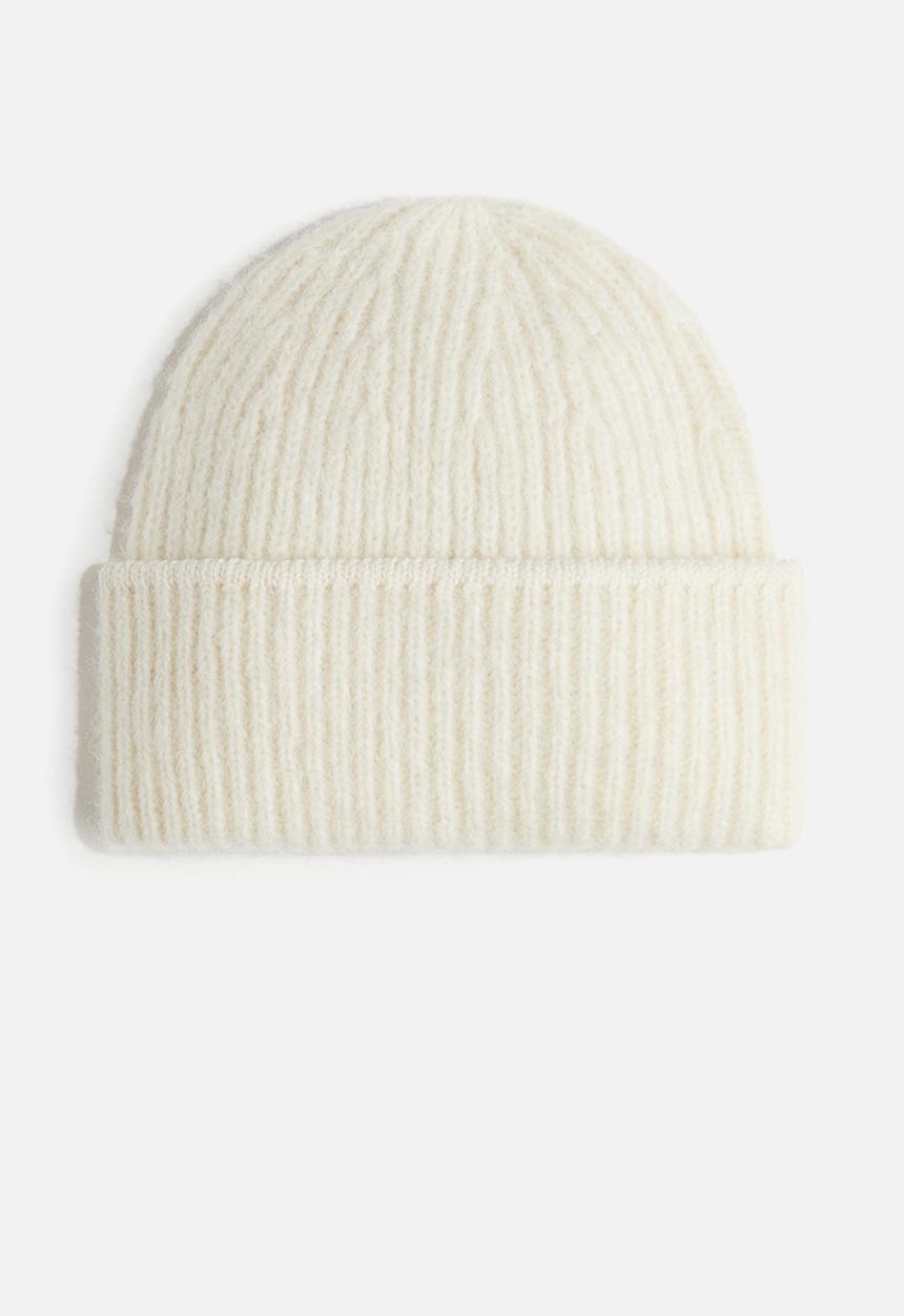 H&M - Soft-brushed beanie - cream
