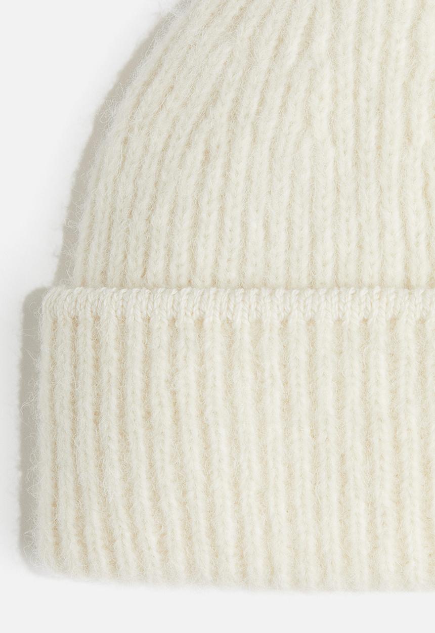 H&M - Soft-brushed beanie - cream