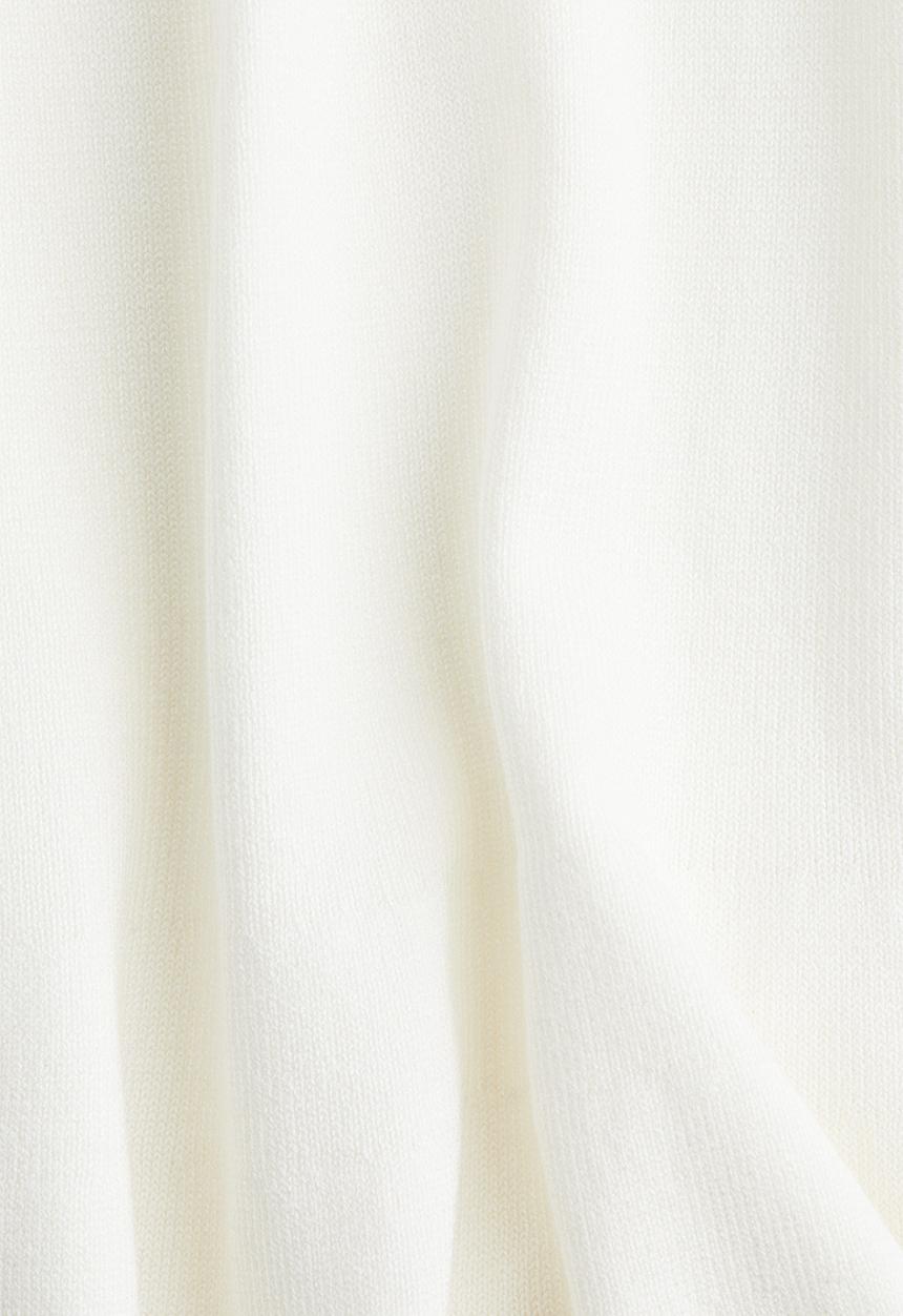 H&M - Fine-knit peplum top - cream