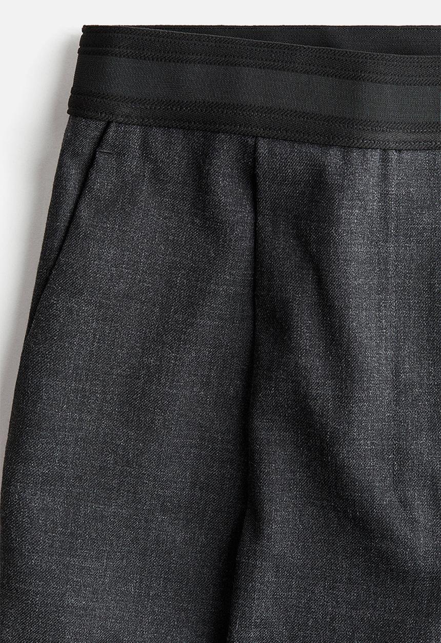H&M - Crease-leg trousers - dark grey marl 