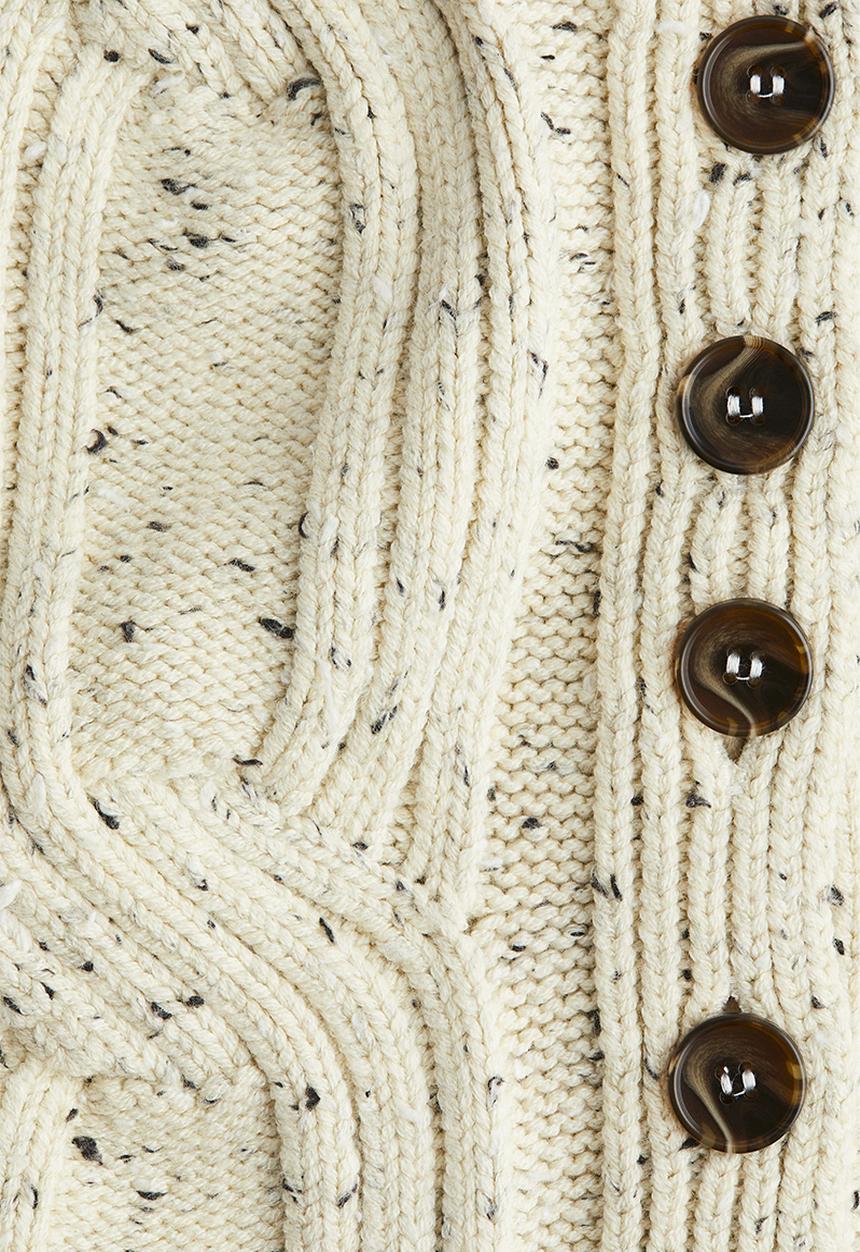H&M - Cable-knit waistcoat - cream