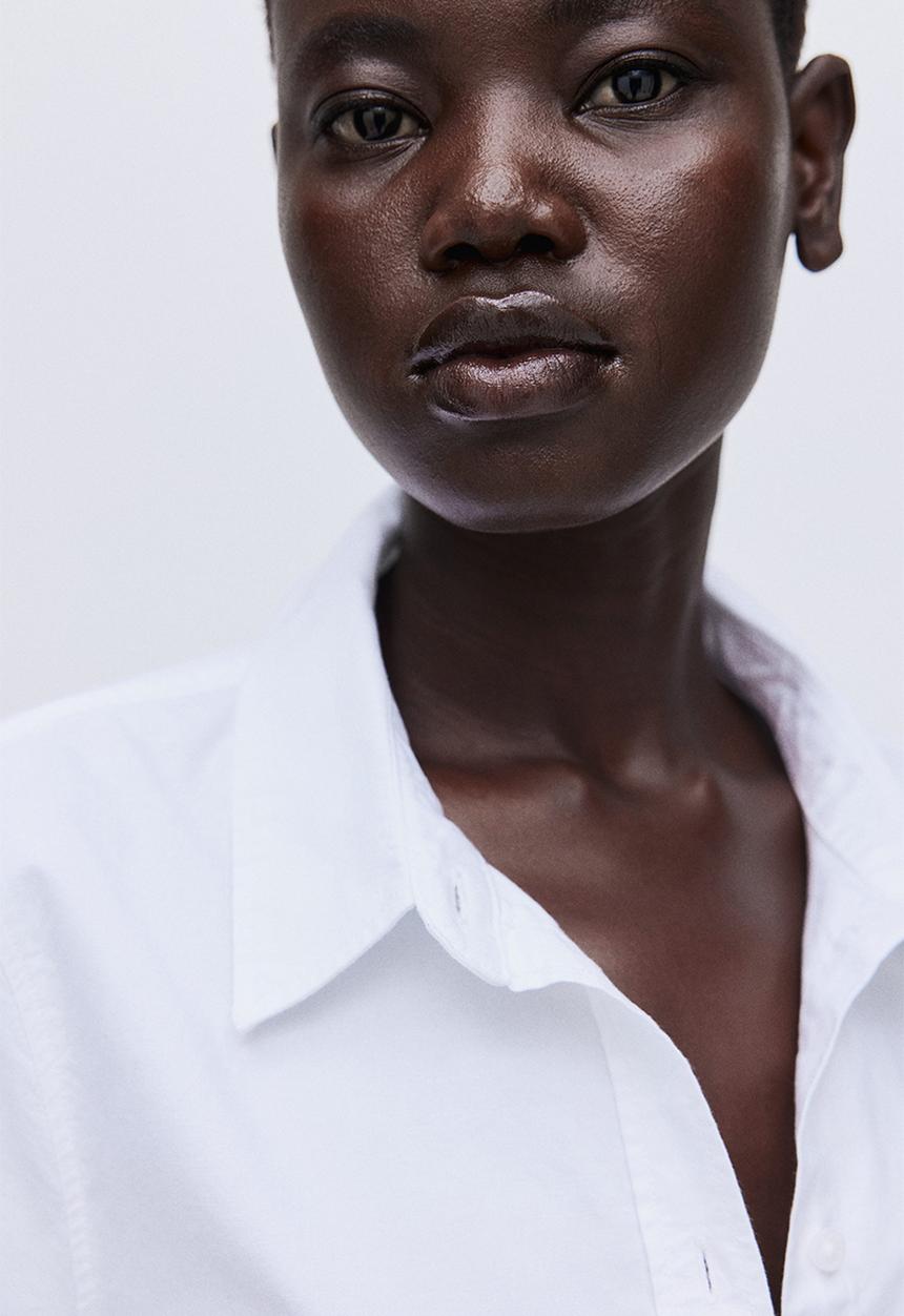 H&M - Fitted oxford shirt - white
