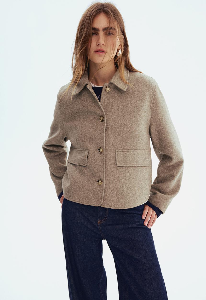 H&M - Collared jacket - beige