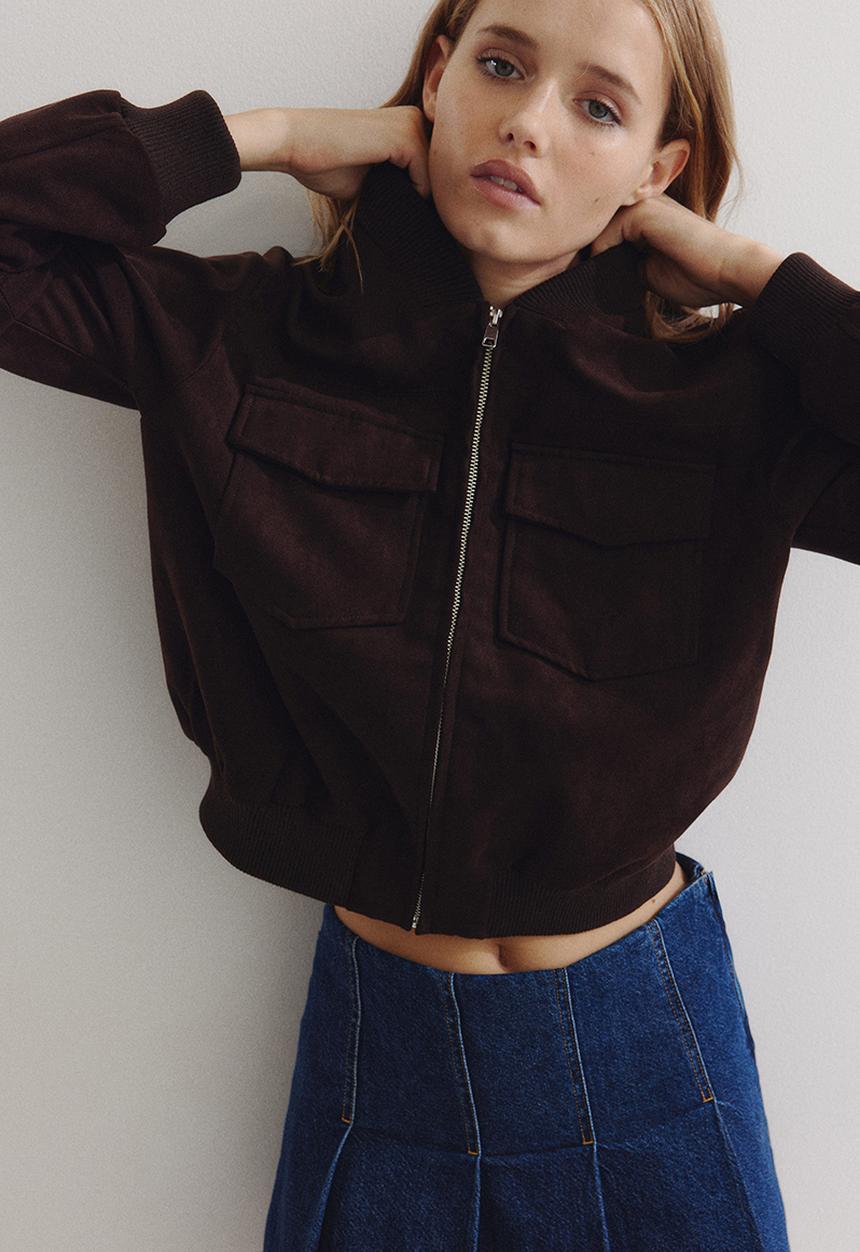 H&M - Bomber jacket - dark brown
