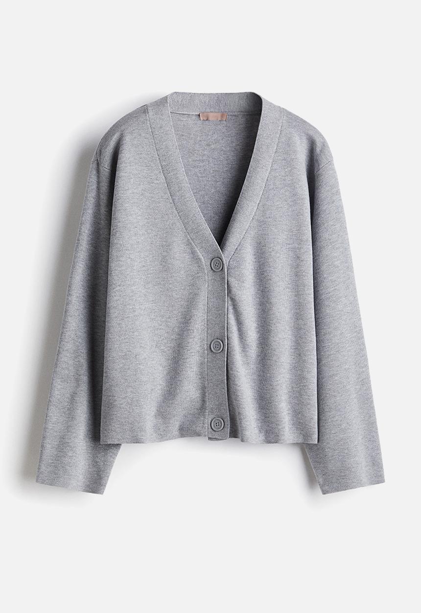 H&M - Fine-knit cardigan - grey marl